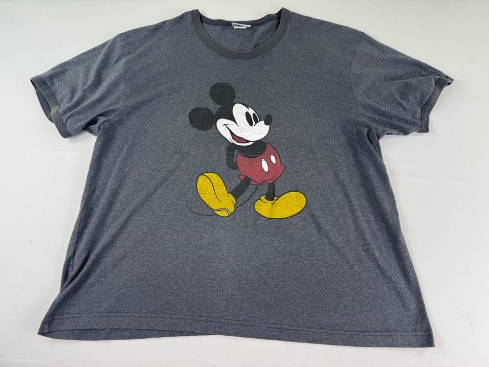 Vintage Walt Disney World Mickey Mouse T-Shirt Gray Adult Graphic Tee XL